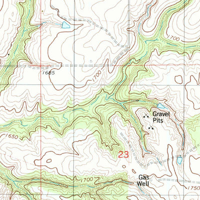 United States Geological Survey Oakwood SE, OK (1985, 24000-Scale) digital map