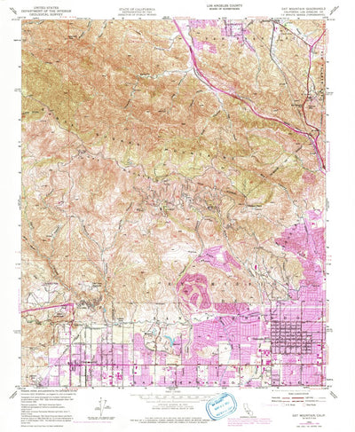 United States Geological Survey Oat Mountain, CA (1952, 24000-Scale) digital map