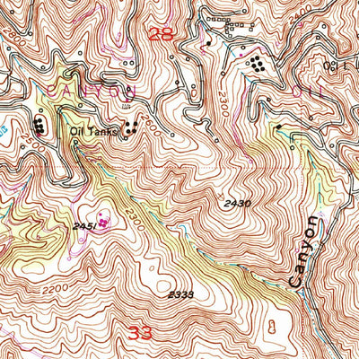 United States Geological Survey Oat Mountain, CA (1952, 24000-Scale) digital map