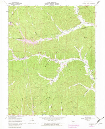 United States Geological Survey Oates, MO (1967, 24000-Scale) digital map