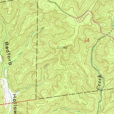 United States Geological Survey Oates, MO (1967, 24000-Scale) digital map