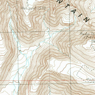 United States Geological Survey Oatman Mountain, AZ (1986, 24000-Scale) digital map