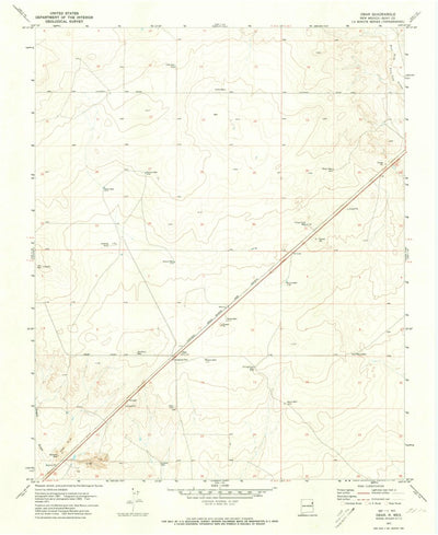 United States Geological Survey Obar, NM (1971, 24000-Scale) digital map