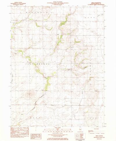 United States Geological Survey Obed, IL (1983, 24000-Scale) digital map