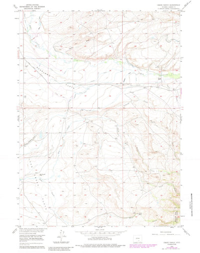 United States Geological Survey Oberg Ranch, WY (1955, 24000-Scale) digital map