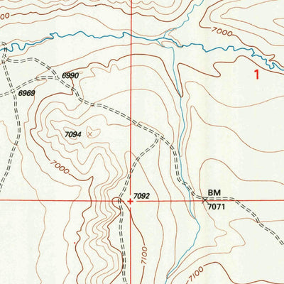 United States Geological Survey Oberg Ranch, WY (1992, 24000-Scale) digital map
