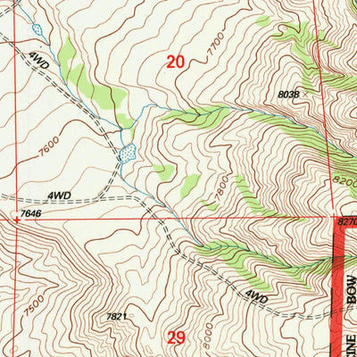 United States Geological Survey Oberg Ranch, WY (1992, 24000-Scale) digital map