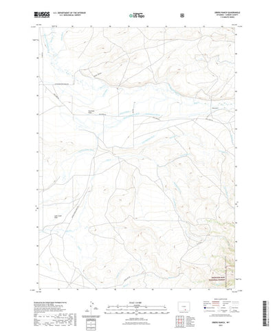 United States Geological Survey Oberg Ranch, WY (2021, 24000-Scale) digital map
