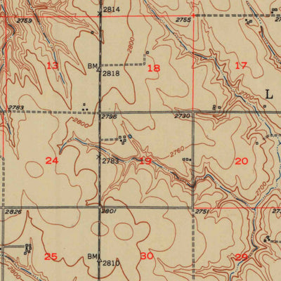 United States Geological Survey Oberlin, KS (1951, 62500-Scale) digital map