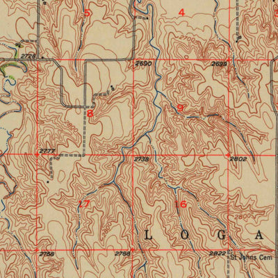 United States Geological Survey Oberlin, KS (1951, 62500-Scale) digital map