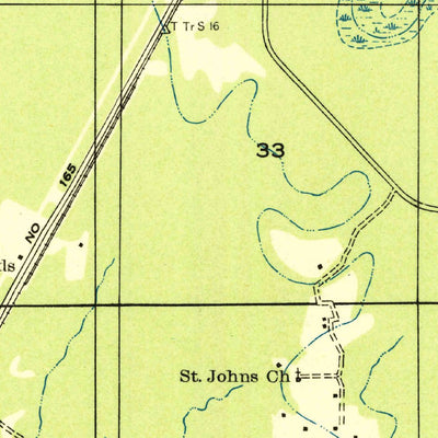 United States Geological Survey Oberlin, LA (1947, 31680-Scale) digital map
