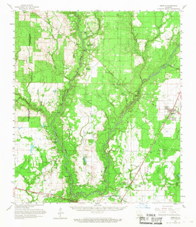 United States Geological Survey Oberlin, LA (1961, 62500-Scale) digital map