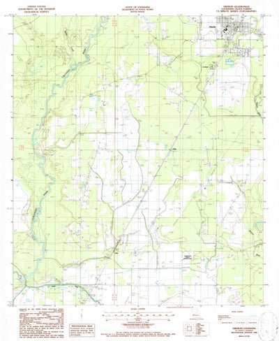 United States Geological Survey Oberlin, LA (1986, 24000-Scale) digital map