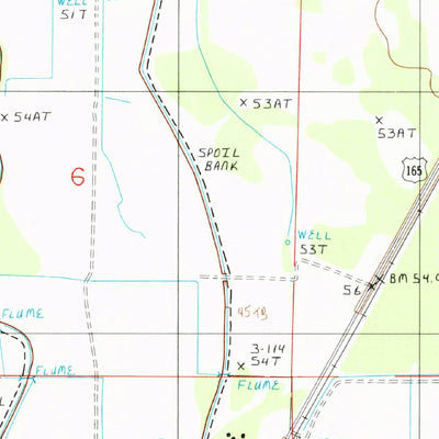 United States Geological Survey Oberlin, LA (1986, 24000-Scale) digital map
