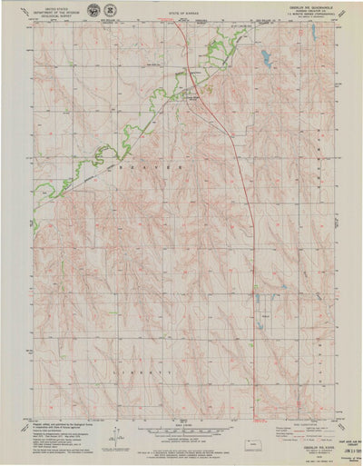 United States Geological Survey Oberlin NE, KS (1978, 24000-Scale) digital map