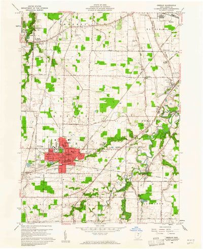 United States Geological Survey Oberlin, OH (1960, 24000-Scale) digital map