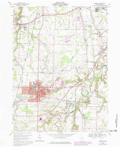 United States Geological Survey Oberlin, OH (1969, 24000-Scale) digital map
