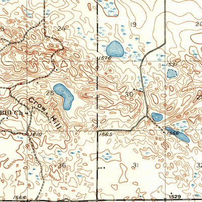 United States Geological Survey Oberon, ND (1931, 62500-Scale) digital map