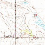 United States Geological Survey Oberon SW, ND (1950, 24000-Scale) digital map