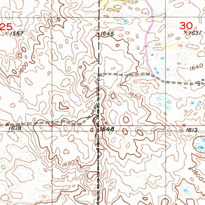 United States Geological Survey Oberon SW, ND (1950, 24000-Scale) digital map