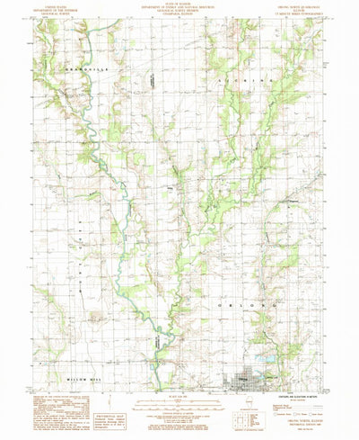 United States Geological Survey Oblong North, IL (1985, 24000-Scale) digital map