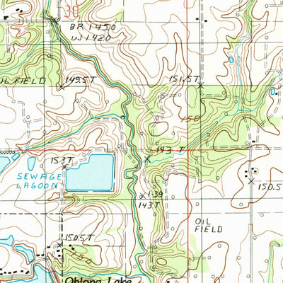 United States Geological Survey Oblong North, IL (1985, 24000-Scale) digital map