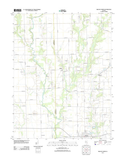 United States Geological Survey Oblong North, IL (2012, 24000-Scale) digital map