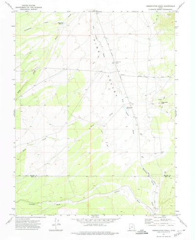 United States Geological Survey Observation Knoll, UT (1971, 24000-Scale) digital map