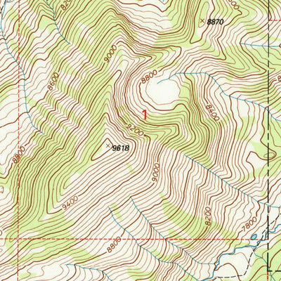 United States Geological Survey Observation Peak, WY (1996, 24000-Scale) digital map