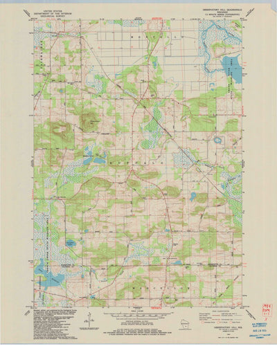 United States Geological Survey Observatory Hill, WI (1984, 24000-Scale) digital map