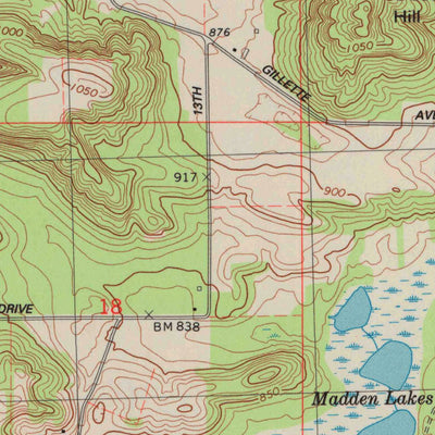United States Geological Survey Observatory Hill, WI (1984, 24000-Scale) digital map
