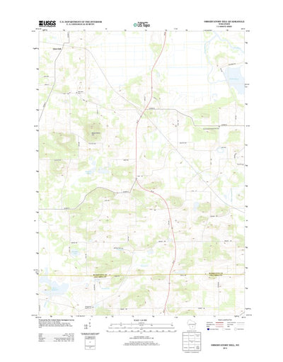 United States Geological Survey Observatory Hill, WI (2013, 24000-Scale) digital map