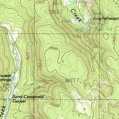 United States Geological Survey Obsidian Cliff, WY (1986, 24000-Scale) digital map
