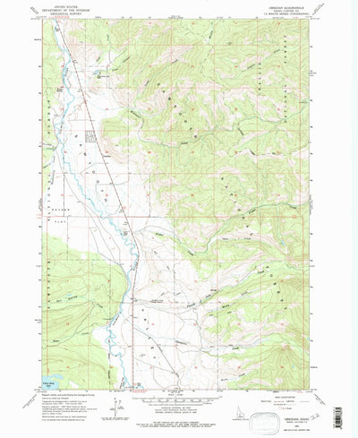 United States Geological Survey Obsidian, ID (1963, 24000-Scale) digital map