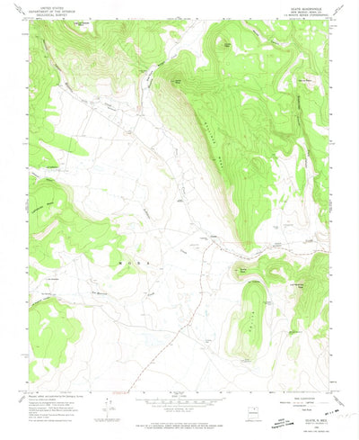 United States Geological Survey Ocate, NM (1966, 24000-Scale) digital map