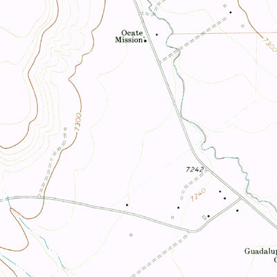 United States Geological Survey Ocate, NM (1966, 24000-Scale) digital map
