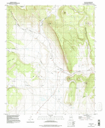 United States Geological Survey Ocate, NM (1994, 24000-Scale) digital map