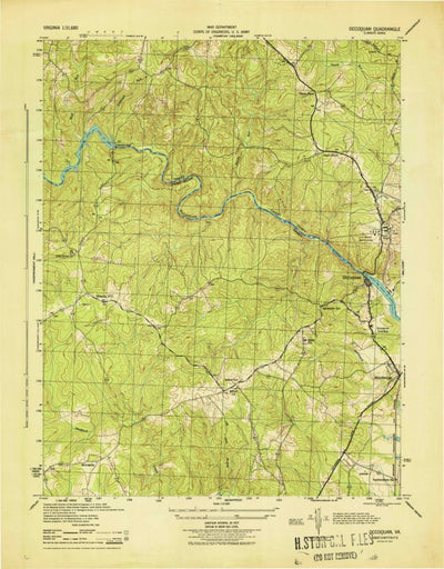 United States Geological Survey Occoquan, VA (1944, 31680-Scale) digital map