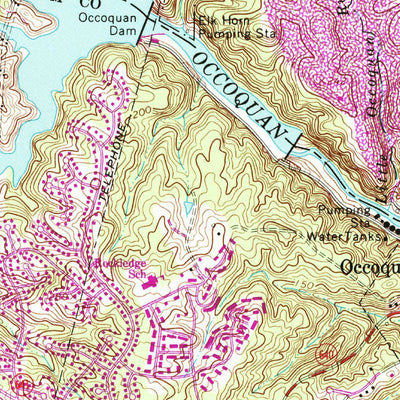 United States Geological Survey Occoquan, VA (1956, 24000-Scale) digital map