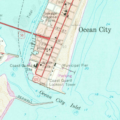 United States Geological Survey Ocean City, MD (1964, 24000-Scale) digital map
