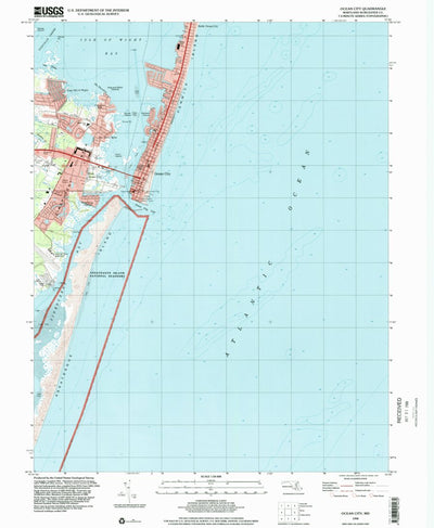 United States Geological Survey Ocean City, MD (1998, 24000-Scale) digital map