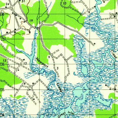 United States Geological Survey Ocean City, MD-DE (1942, 62500-Scale) digital map
