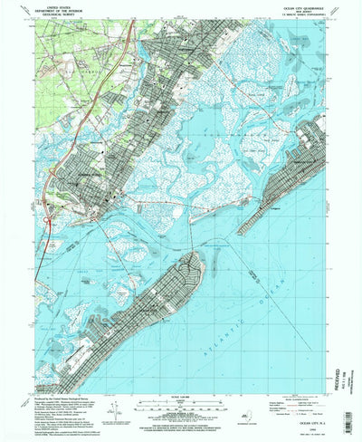 United States Geological Survey Ocean City, NJ (1994, 24000-Scale) digital map