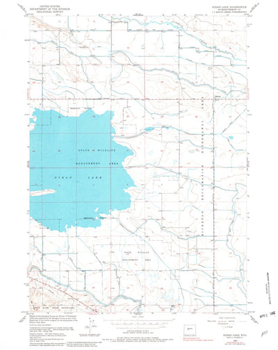 United States Geological Survey Ocean Lake, WY (1958, 24000-Scale) digital map