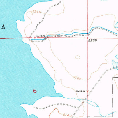 United States Geological Survey Ocean Lake, WY (1958, 24000-Scale) digital map