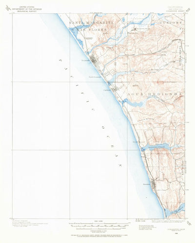 United States Geological Survey Ocean Side, CA (1898, 62500-Scale) digital map