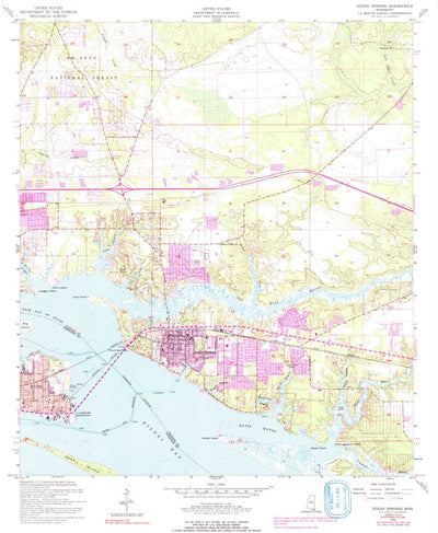 United States Geological Survey Ocean Springs, MS (1954, 24000-Scale) digital map