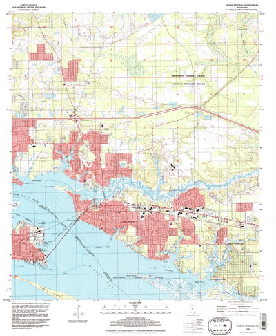 United States Geological Survey Ocean Springs, MS (1992, 24000-Scale) digital map