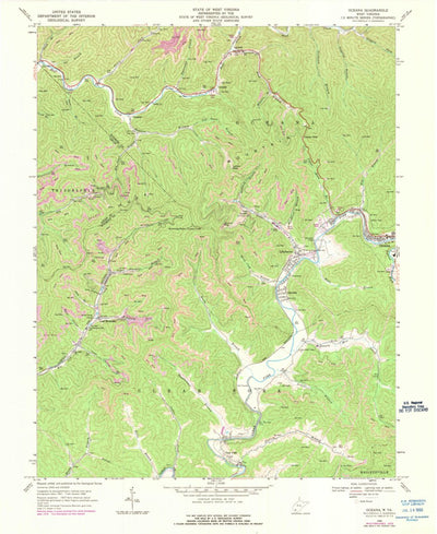 United States Geological Survey Oceana, WV (1968, 24000-Scale) digital map