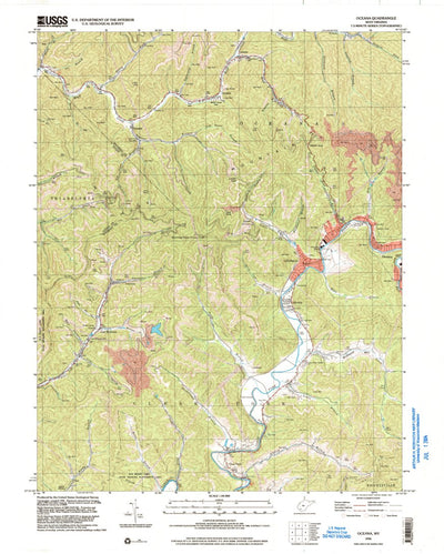 United States Geological Survey Oceana, WV (1996, 24000-Scale) digital map